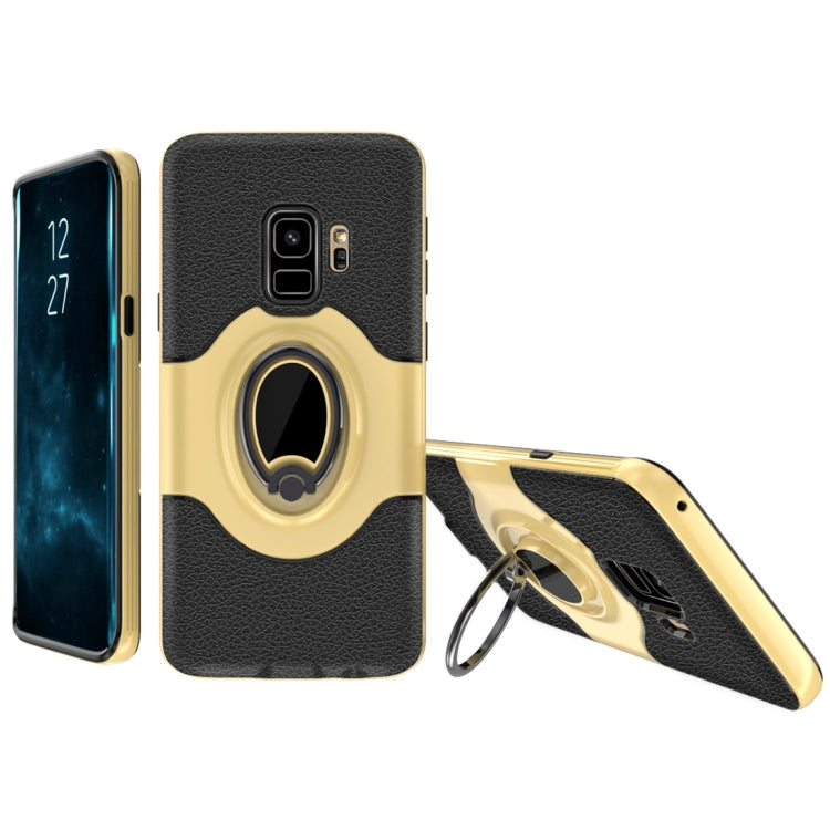 Dropproof Full Coverage Protective Case Cover for Galaxy S9, with Magnetic Rotatable Ring Holder