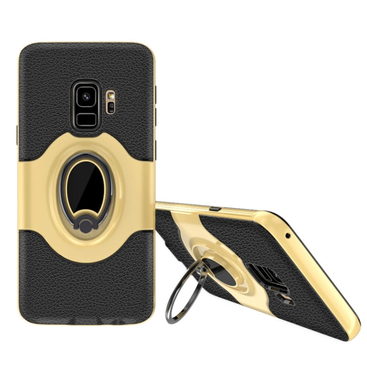 Dropproof Full Coverage Protective Case Cover for Galaxy S9, with Magnetic Rotatable Ring Holder