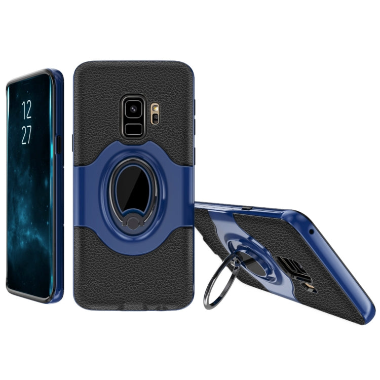 Dropproof Full Coverage Protective Case Cover for Galaxy S9, with Magnetic Rotatable Ring Holder