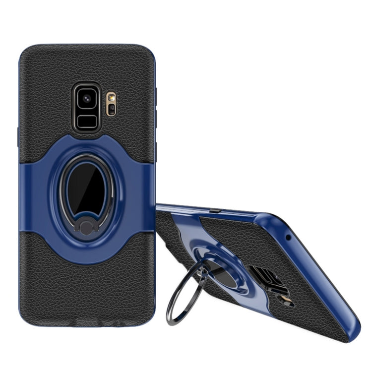 Dropproof Full Coverage Protective Case Cover for Galaxy S9, with Magnetic Rotatable Ring Holder