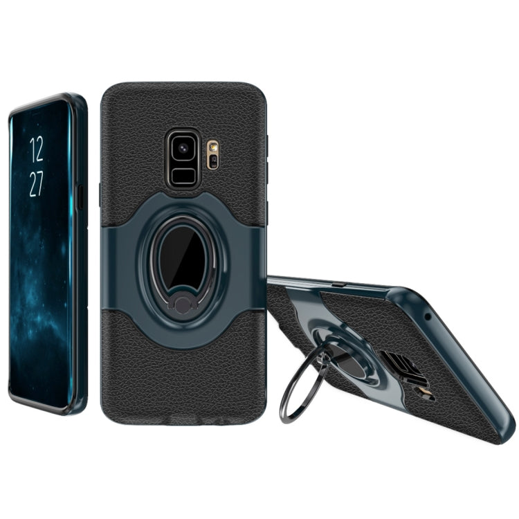Dropproof Full Coverage Protective Case Cover for Galaxy S9, with Magnetic Rotatable Ring Holder