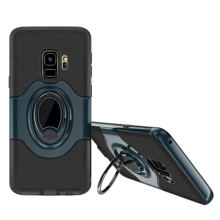 Dropproof Full Coverage Protective Case Cover for Galaxy S9, with Magnetic Rotatable Ring Holder