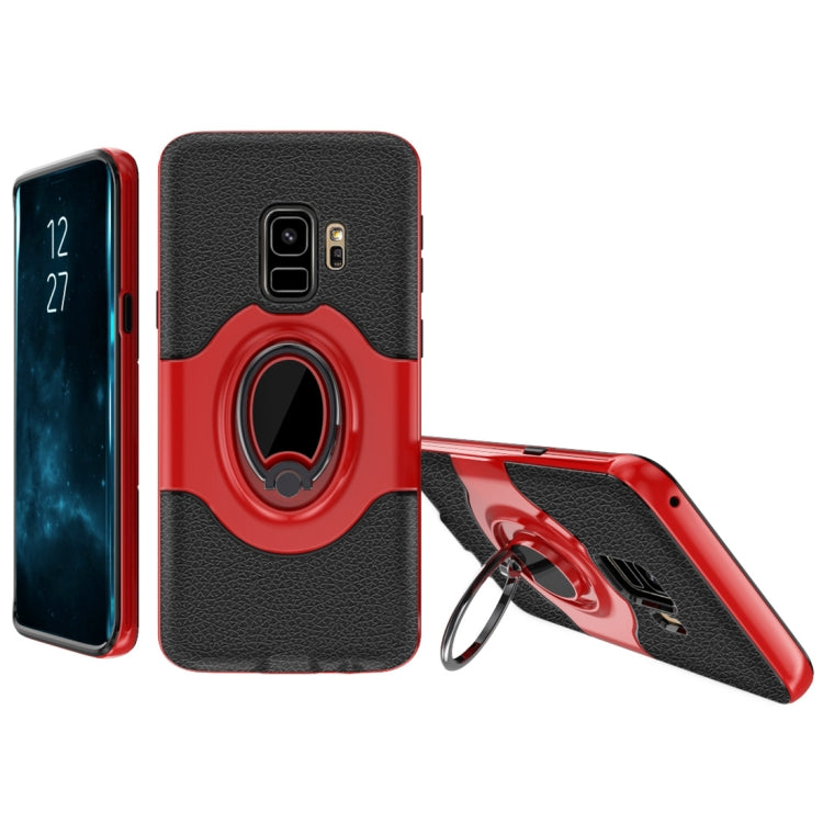 Dropproof Full Coverage Protective Case Cover for Galaxy S9, with Magnetic Rotatable Ring Holder