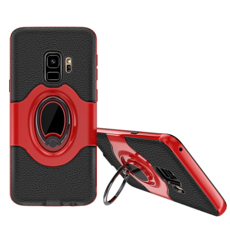 Dropproof Full Coverage Protective Case Cover for Galaxy S9, with Magnetic Rotatable Ring Holder
