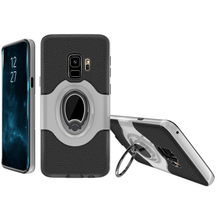 Dropproof Full Coverage Protective Case Cover for Galaxy S9, with Magnetic Rotatable Ring Holder