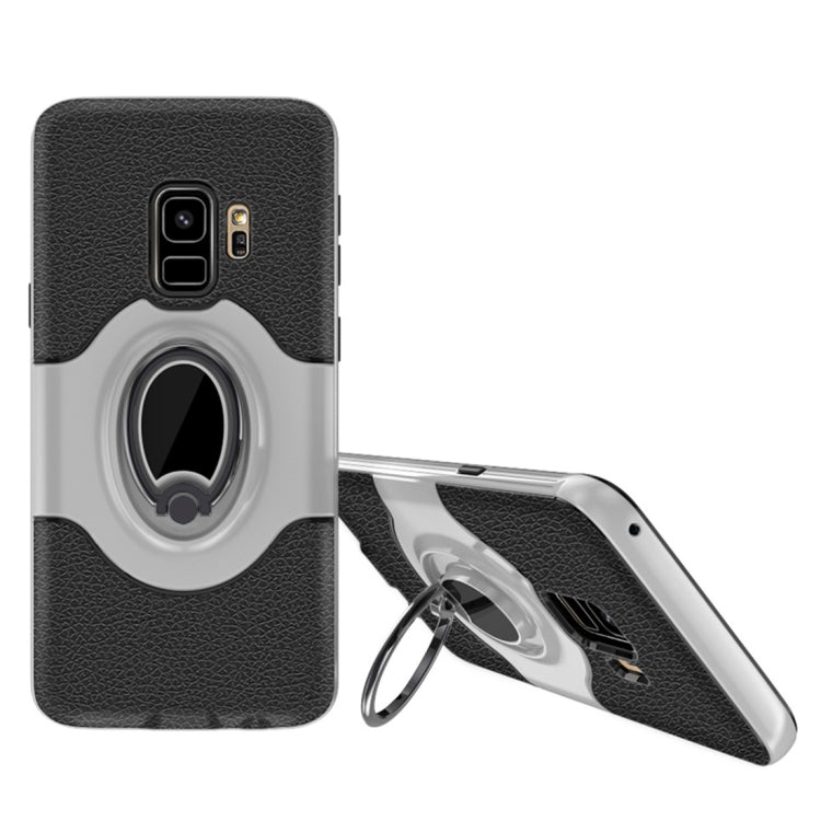 Dropproof Full Coverage Protective Case Cover for Galaxy S9, with Magnetic Rotatable Ring Holder