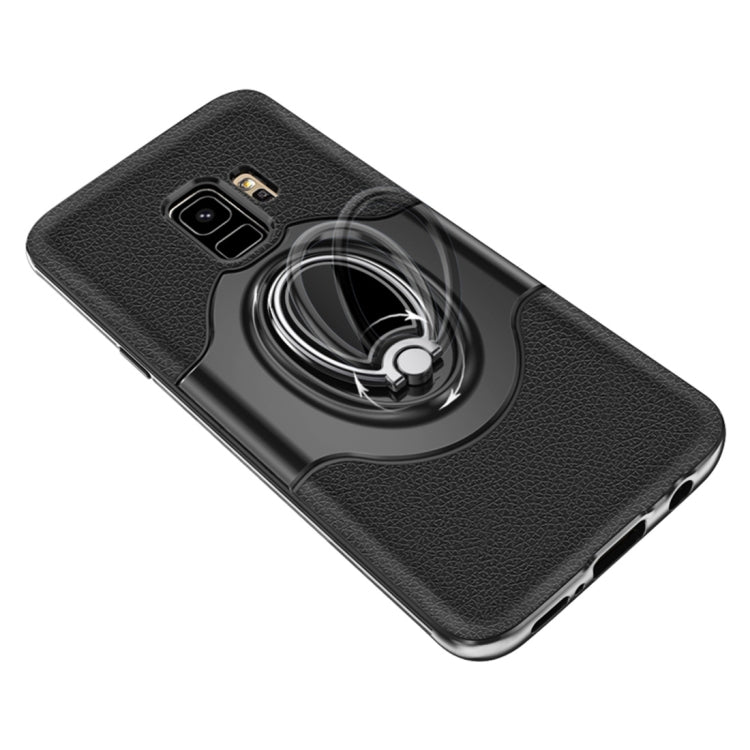 Dropproof Full Coverage Protective Case Cover for Galaxy S9, with Magnetic Rotatable Ring Holder