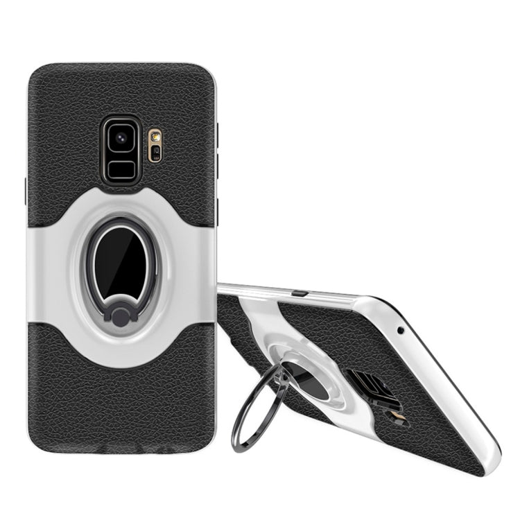 Dropproof Full Coverage Protective Case Cover for Galaxy S9, with Magnetic Rotatable Ring Holder
