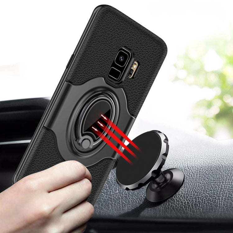 Dropproof Full Coverage Protective Case Cover for Galaxy S9, with Magnetic Rotatable Ring Holder