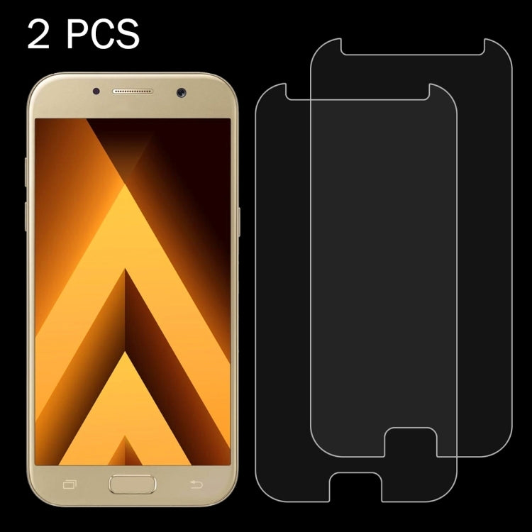 2 PCS for Galaxy A5 (2017) / A520 0.26mm 9H Surface Hardness 2.5D Explosion-proof Tempered Glass Non-full Screen Film