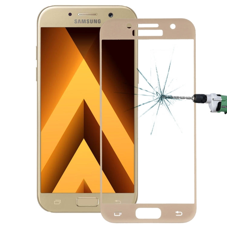 For Galaxy A3 (2017) / A320 0.26mm 9H Surface Hardness Explosion-proof Silk-screen Tempered Glass Curved Full Screen Film