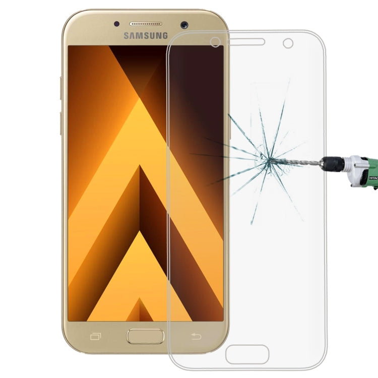 For Galaxy A3 (2017) / A320 0.26mm 9H Surface Hardness Explosion-proof Silk-screen Tempered Glass Curved Full Screen Film