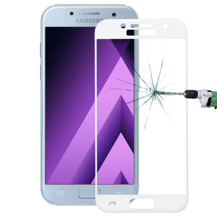 For Galaxy A3 (2017) / A320 0.26mm 9H Surface Hardness Explosion-proof Silk-screen Tempered Glass Curved Full Screen Film