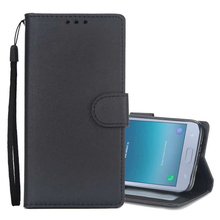 Knead Skin Texture Horizontal Flip Leather Case for Galaxy J2 Pro (2018), with Photo Frame & Holder & Card Slots & Wallet & Lanyard