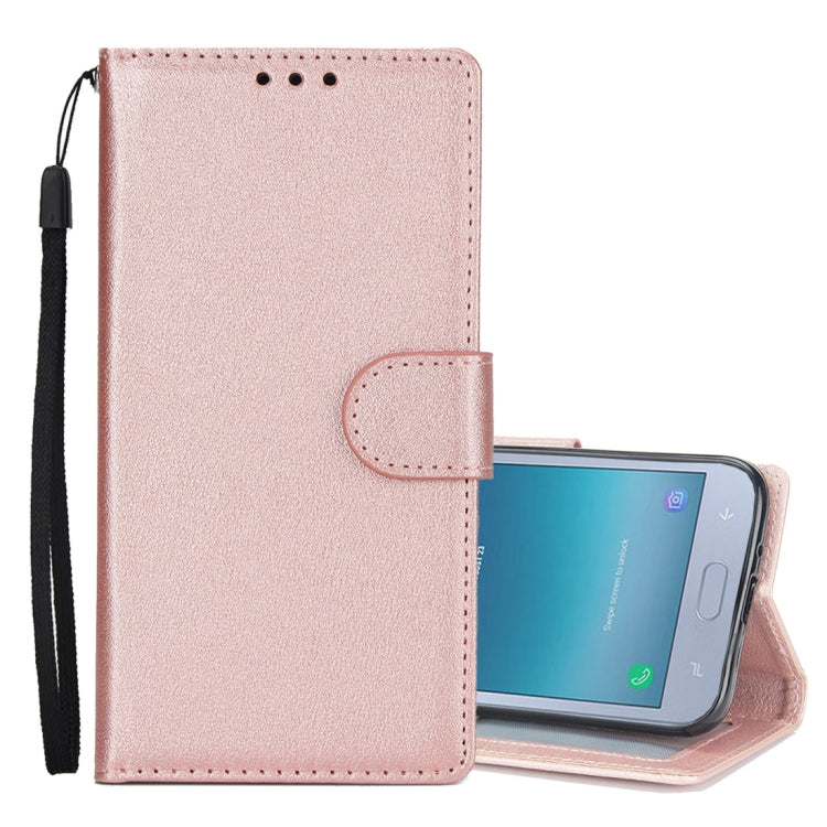 Knead Skin Texture Horizontal Flip Leather Case for Galaxy J2 Pro (2018), with Photo Frame & Holder & Card Slots & Wallet & Lanyard