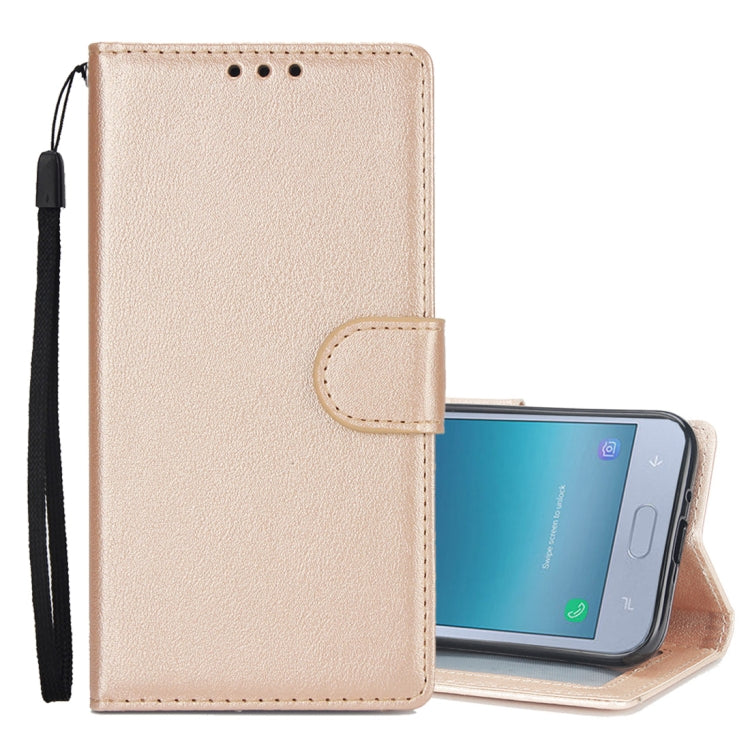 Knead Skin Texture Horizontal Flip Leather Case for Galaxy J2 Pro (2018), with Photo Frame & Holder & Card Slots & Wallet & Lanyard