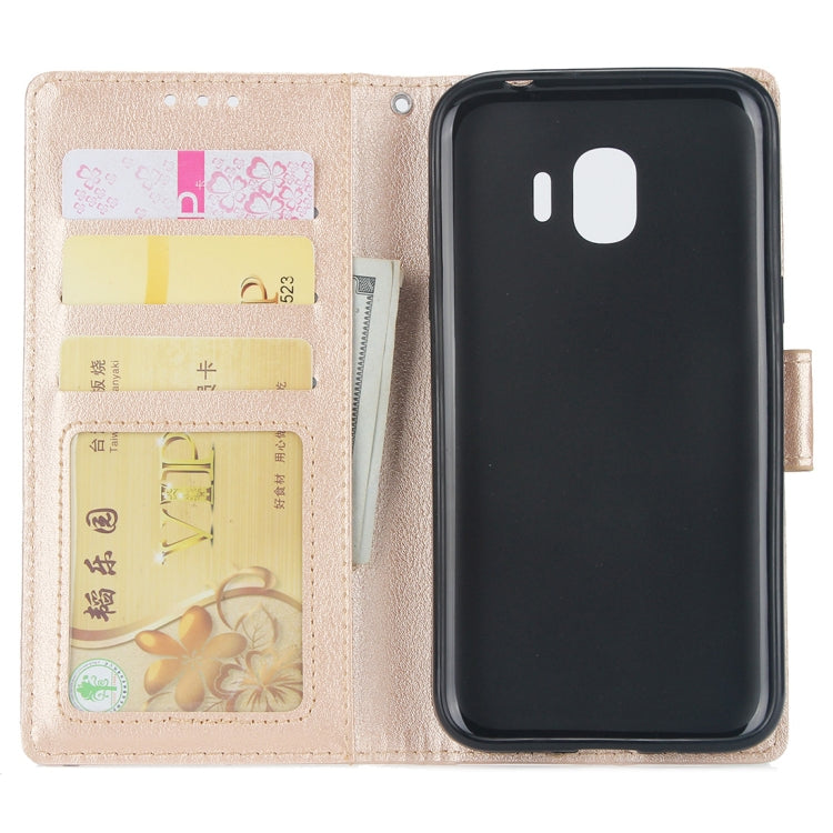 Knead Skin Texture Horizontal Flip Leather Case for Galaxy J2 Pro (2018), with Photo Frame & Holder & Card Slots & Wallet & Lanyard
