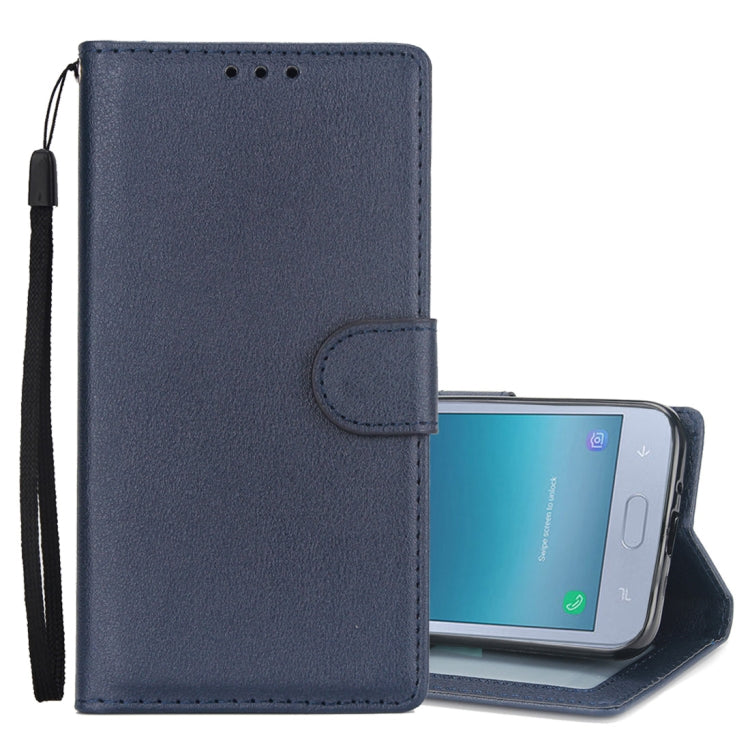 Knead Skin Texture Horizontal Flip Leather Case for Galaxy J2 Pro (2018), with Photo Frame & Holder & Card Slots & Wallet & Lanyard