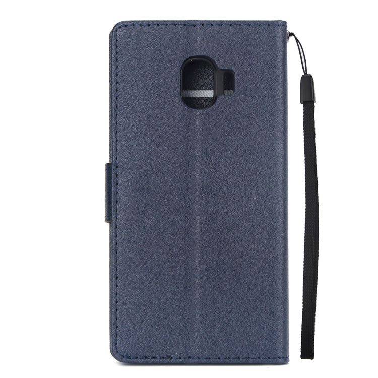 Knead Skin Texture Horizontal Flip Leather Case for Galaxy J2 Pro (2018), with Photo Frame & Holder & Card Slots & Wallet & Lanyard