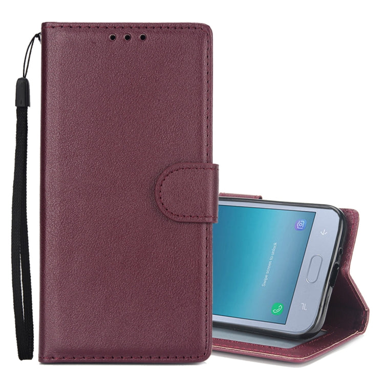 Knead Skin Texture Horizontal Flip Leather Case for Galaxy J2 Pro (2018), with Photo Frame & Holder & Card Slots & Wallet & Lanyard