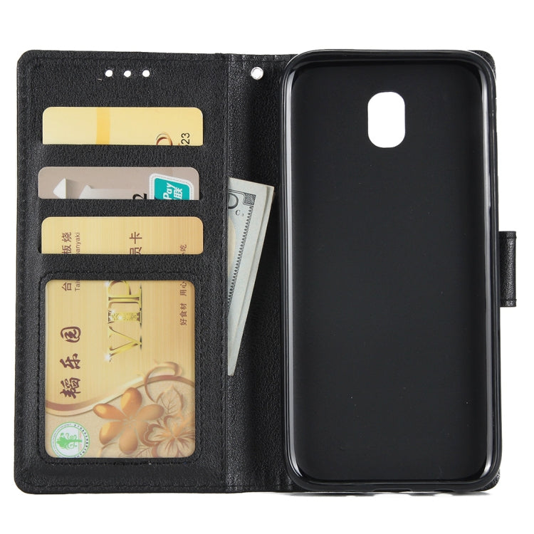 Knead Skin Texture Horizontal Flip Leather Case for Galaxy J7+, with Photo Frame & Holder & Card Slots & Wallet & Lanyard