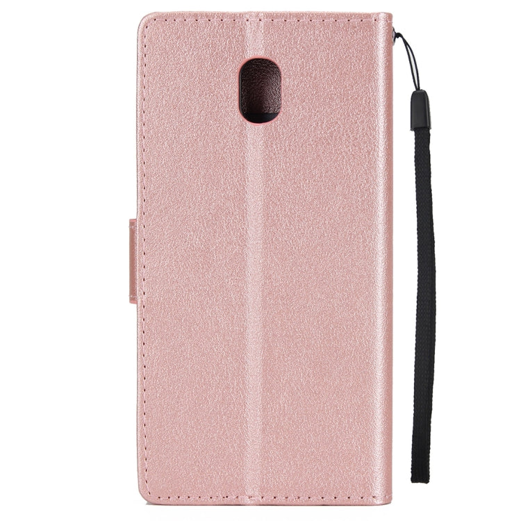 Knead Skin Texture Horizontal Flip Leather Case for Galaxy J7+, with Photo Frame & Holder & Card Slots & Wallet & Lanyard