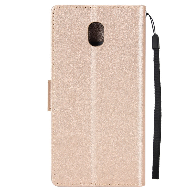 Knead Skin Texture Horizontal Flip Leather Case for Galaxy J7+, with Photo Frame & Holder & Card Slots & Wallet & Lanyard
