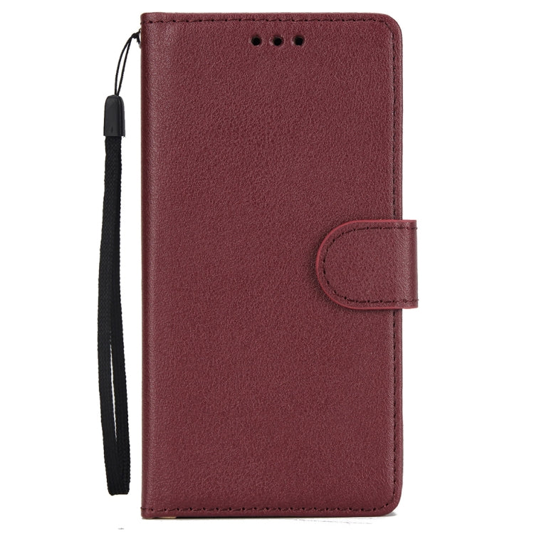 Knead Skin Texture Horizontal Flip Leather Case for Galaxy J7+, with Photo Frame & Holder & Card Slots & Wallet & Lanyard