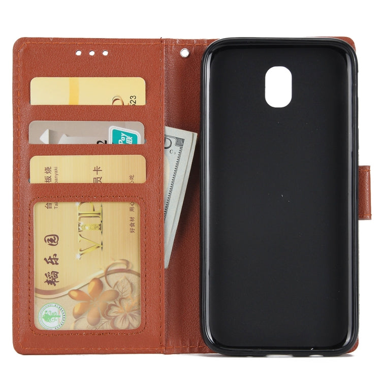 Knead Skin Texture Horizontal Flip Leather Case for Galaxy J7+, with Photo Frame & Holder & Card Slots & Wallet & Lanyard