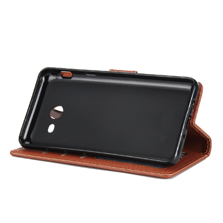 Knead Skin Texture Horizontal Flip Leather Case for Galaxy J7+, with Photo Frame & Holder & Card Slots & Wallet & Lanyard