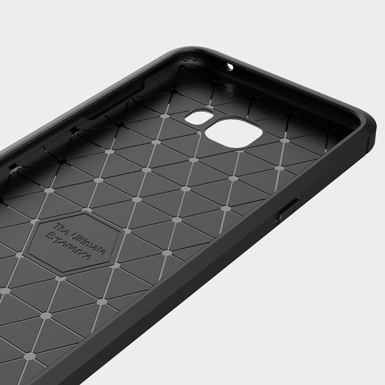 For Galaxy C5 Pro Brushed Carbon Fiber Texture Shockproof TPU Protective Cover Case