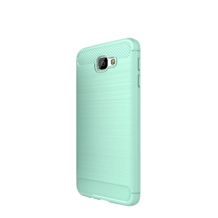 For Galaxy J5 Prime Brushed Carbon Fiber Texture Shockproof TPU Protective Cover Case