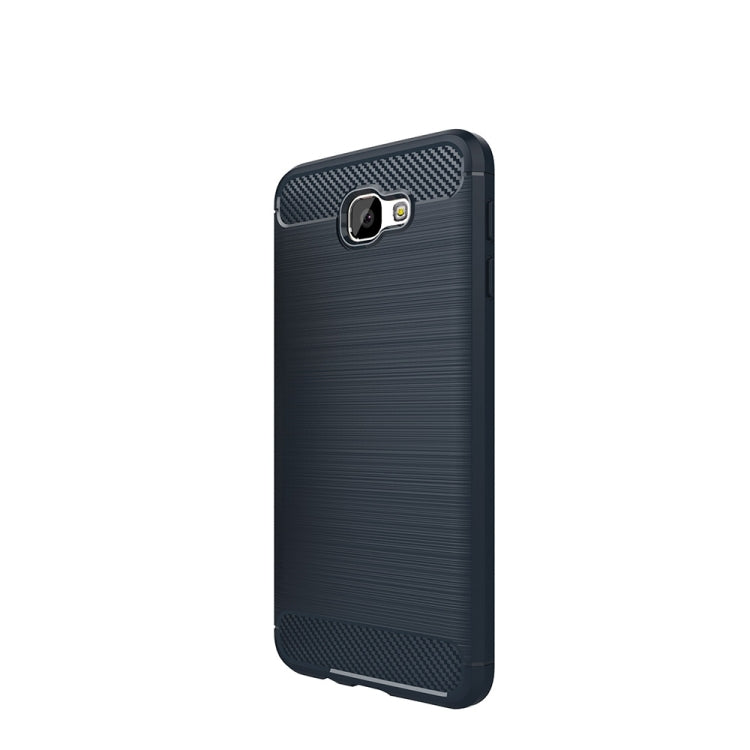 For Galaxy J5 Prime Brushed Carbon Fiber Texture Shockproof TPU Protective Cover Case