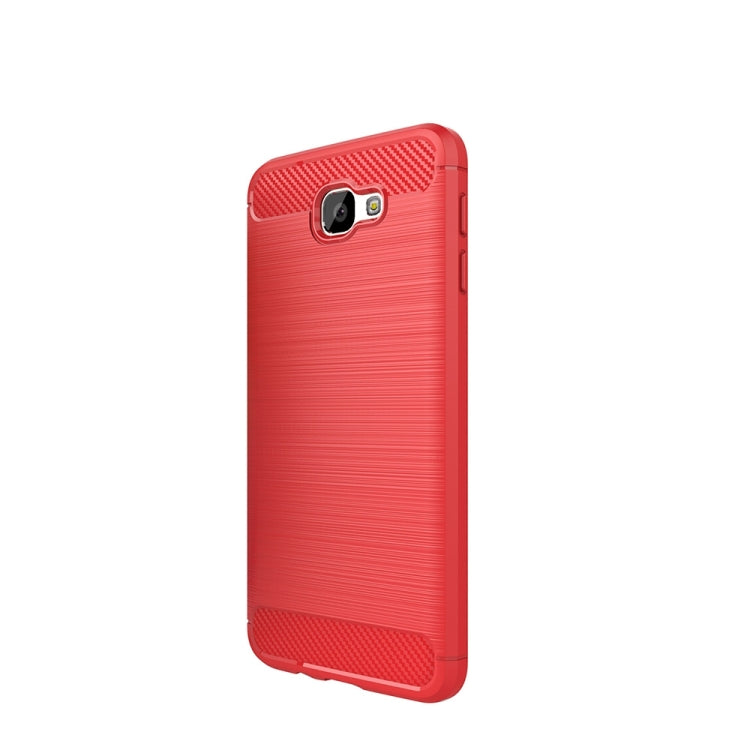 For Galaxy J5 Prime Brushed Carbon Fiber Texture Shockproof TPU Protective Cover Case