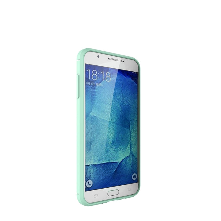 For Galaxy J7 (2017) (US Version) Brushed Carbon Fiber Texture Shockproof TPU Protective Cover Case