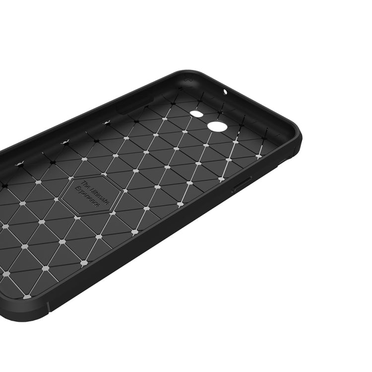 For Galaxy J7 (2017) (US Version) Brushed Carbon Fiber Texture Shockproof TPU Protective Cover Case