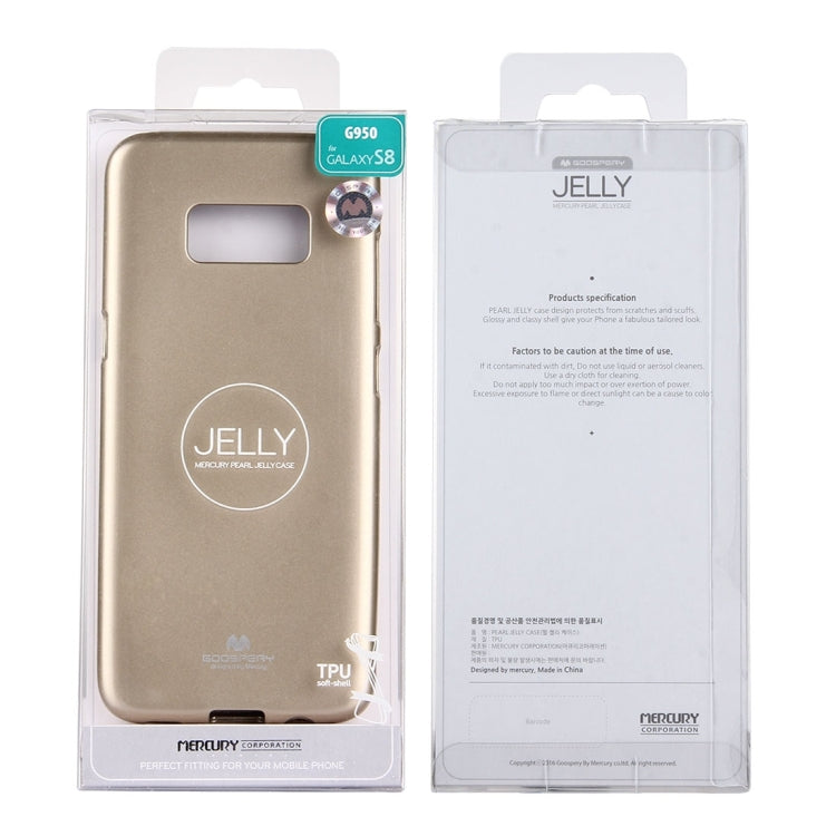 GOOSPERY JELLY CASE for Galaxy S8 TPU Glitter Powder Drop-proof Protective Back Cover Case