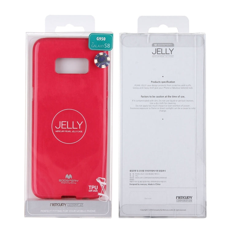 GOOSPERY JELLY CASE for Galaxy S8 TPU Glitter Powder Drop-proof Protective Back Cover Case