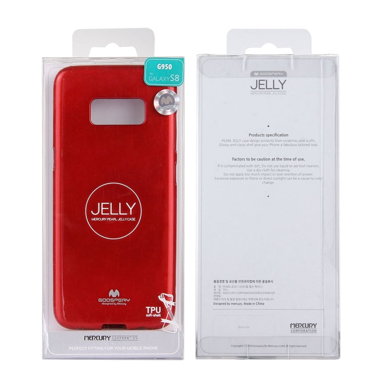 GOOSPERY JELLY CASE for Galaxy S8 TPU Glitter Powder Drop-proof Protective Back Cover Case