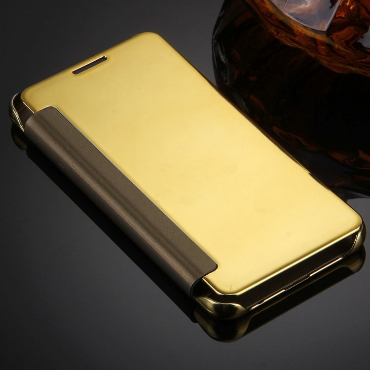 For Galaxy A5 (2016) / A510 Plating Mirror Horizontal Flip Leather Case with Sleep / Wake-up Function