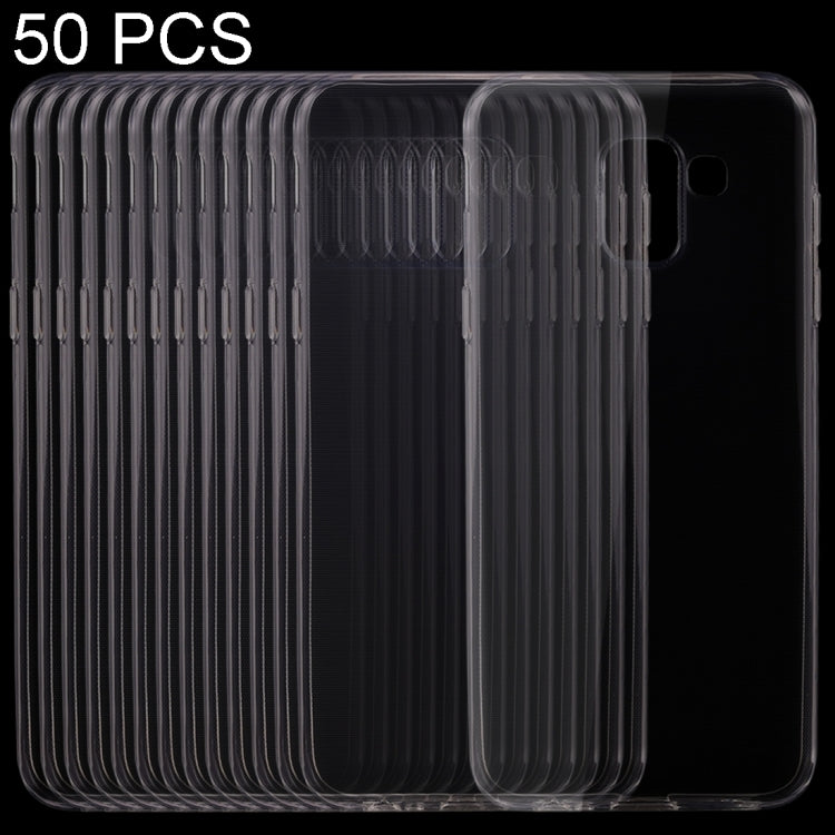 50PCS 0.75mm Transparent TPU Case for Galaxy J6 (2018)