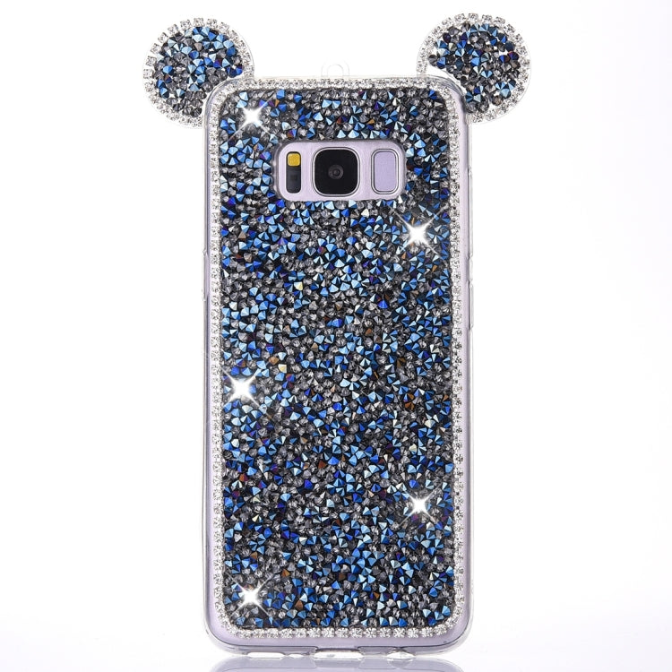 For Galaxy S8+ / G9550 Mouse Ear Jelly Diamond Pattern TPU Protective Case with Sling Hole