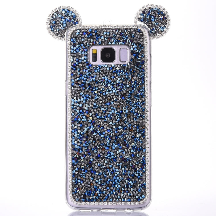 For Galaxy S8+ / G9550 Mouse Ear Jelly Diamond Pattern TPU Protective Case with Sling Hole