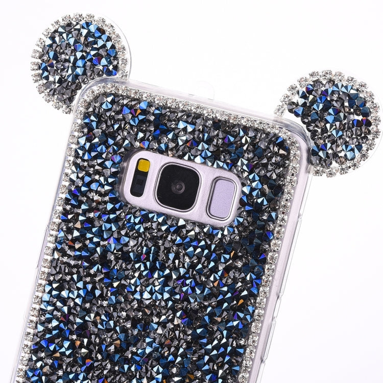 For Galaxy S8+ / G9550 Mouse Ear Jelly Diamond Pattern TPU Protective Case with Sling Hole