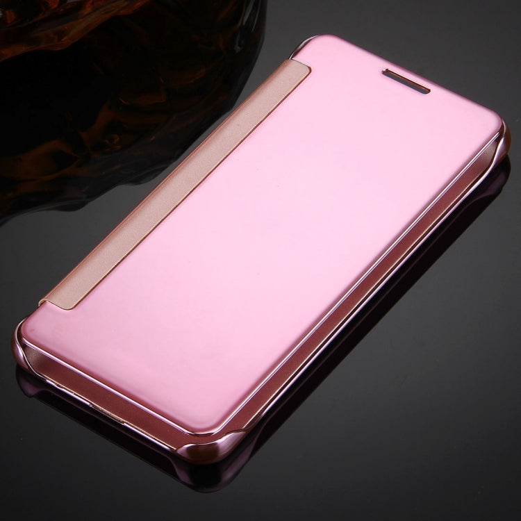 For Galaxy A7 (2016) / A710 Plating Mirror Horizontal Flip Leather Case with Sleep / Wake-up Function