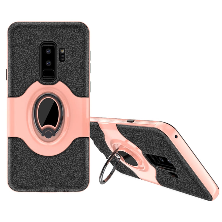 Dropproof Full Coverage Protective Case Cover for Galaxy S9+, with Magnetic Rotatable Ring Holder