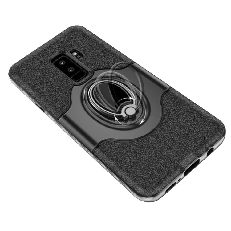 Dropproof Full Coverage Protective Case Cover for Galaxy S9+, with Magnetic Rotatable Ring Holder