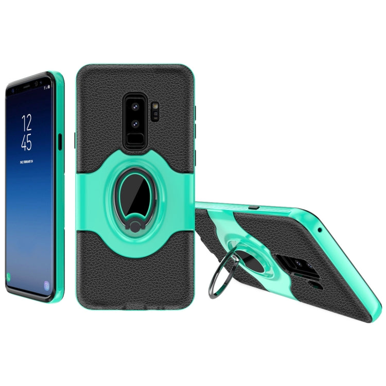 Dropproof Full Coverage Protective Case Cover for Galaxy S9+, with Magnetic Rotatable Ring Holder