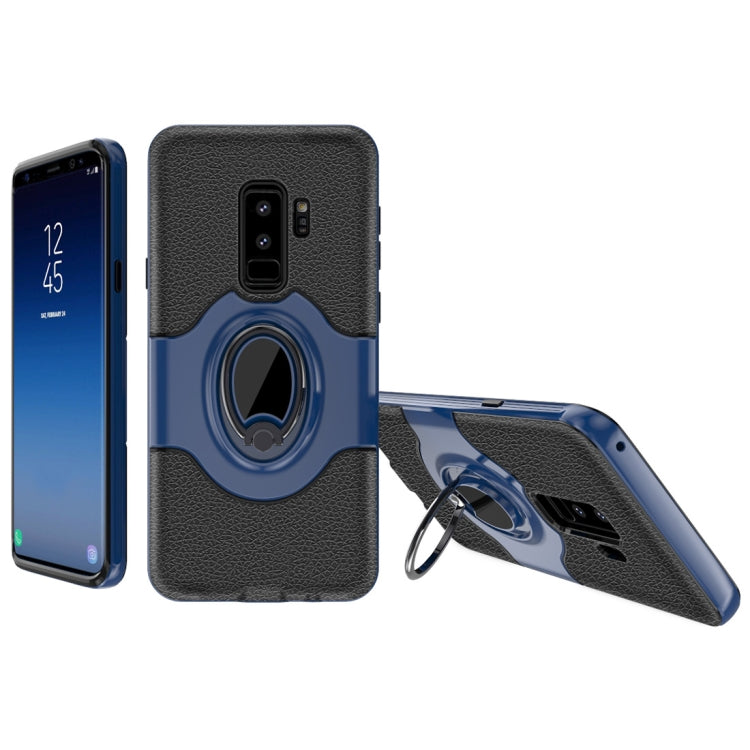 Dropproof Full Coverage Protective Case Cover for Galaxy S9+, with Magnetic Rotatable Ring Holder