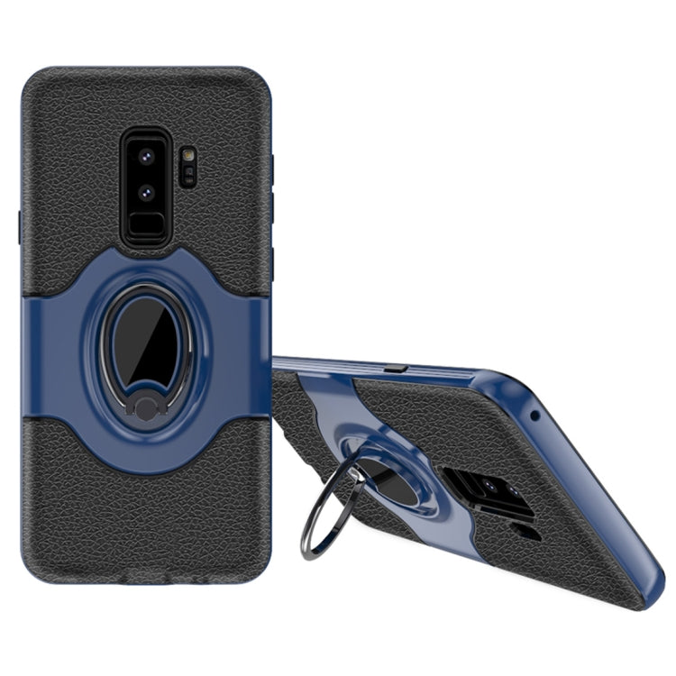 Dropproof Full Coverage Protective Case Cover for Galaxy S9+, with Magnetic Rotatable Ring Holder